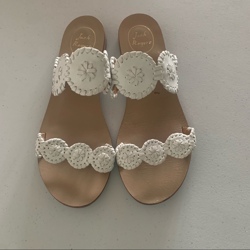 Jack Rogers White Lauren Sandal - Size 9